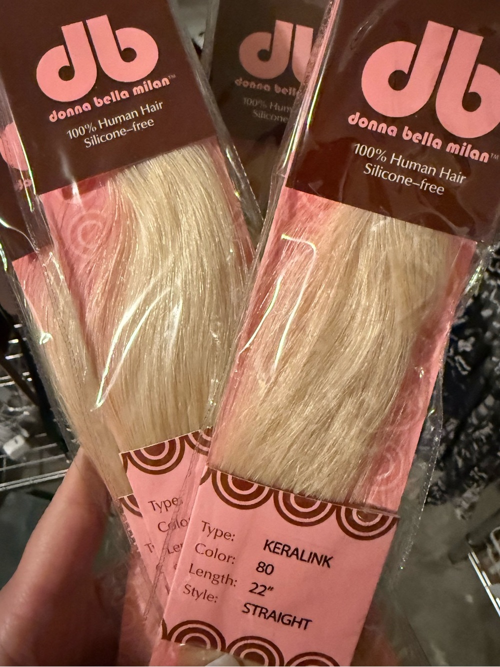 Donna Bella Kera-Link Straight #12N Cool Platinum Blonde - 22" - Picture 8 of 8